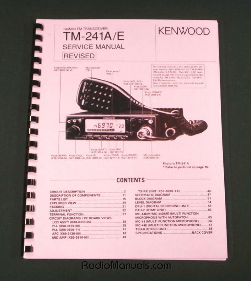 Kenwood TM-241 Service Manual - Click Image to Close